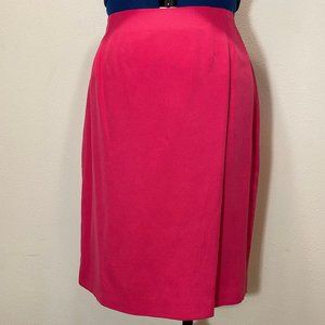 Linda Allard Ellen Tracy Silk Pink Skirt - Size 10